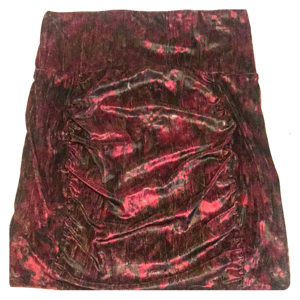 Free People velvet mini skirt
